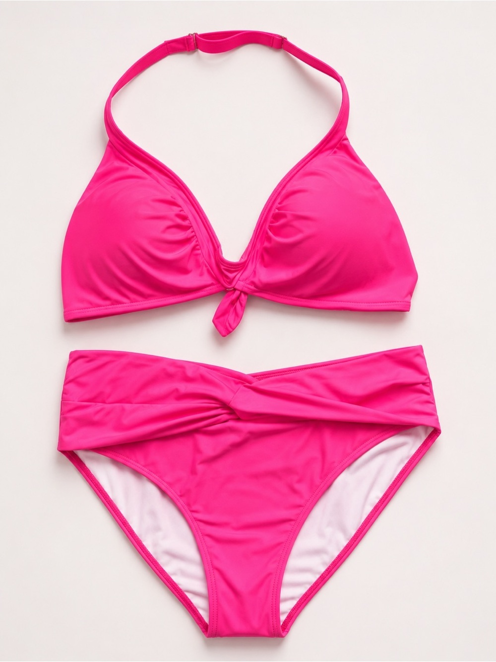 Younique Hot Pink Two-Piece Bikini Set